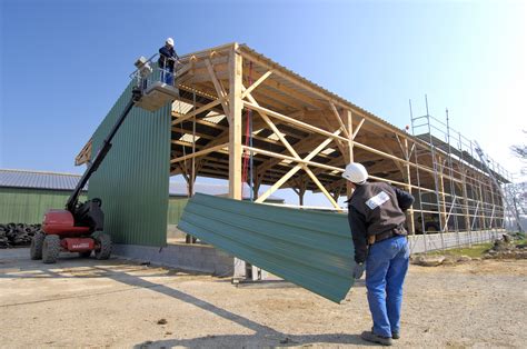 how to install metal siding on pole frame house|installing metal on pole building.